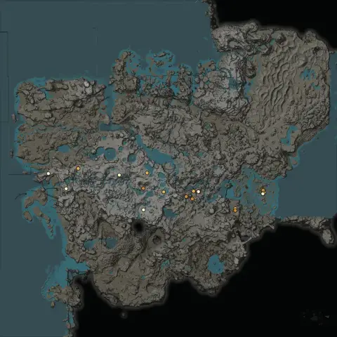 Map of all Bauxite locations in Satisfactory