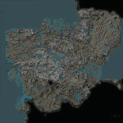 Map of all Power Slugs locations in Satisfactory