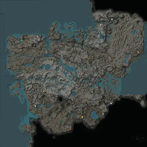 Map of all Sulfur locations in Satisfactory
